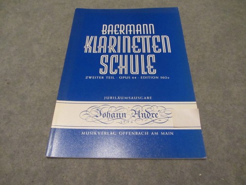 Baermann klarinettenschule - baermann,