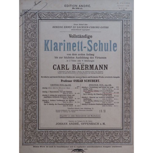Baermann carl klarinetten - baermann,