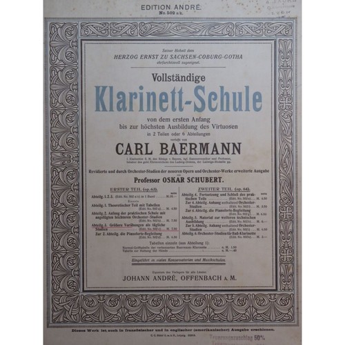 Baermann carl klarinetten - baermann,